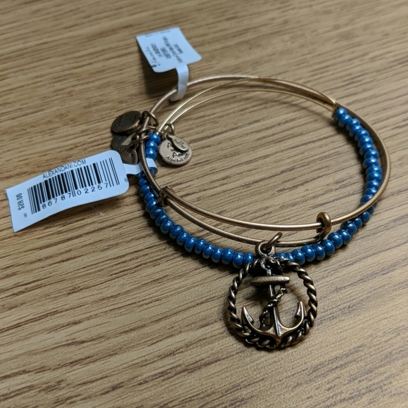Alex & Ani 2 Nauticall Anchor Beaded Bracelets NWT - Picture 2 of 4